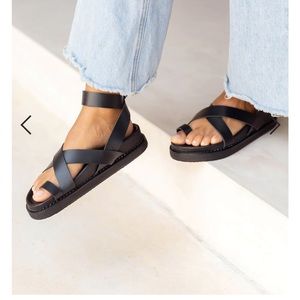 Liberte Leather Wrap Sandals